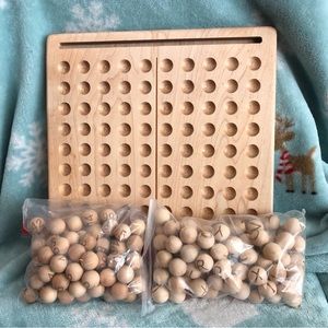 Jack & Link Hundred Frame Counting Board with set of alphabet and number drops